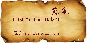 Ribár Hannibál névjegykártya